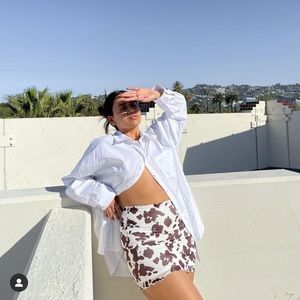 Glassons cow print mini skirt